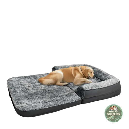 Human-Size Giant Dog Bed – Foldable Calming Orthopedic Pet Bed with Plush Cover PrimePetSupplies