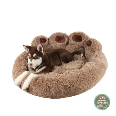 Paw-Shaped Calming Dog Bed PrimePetSupplies