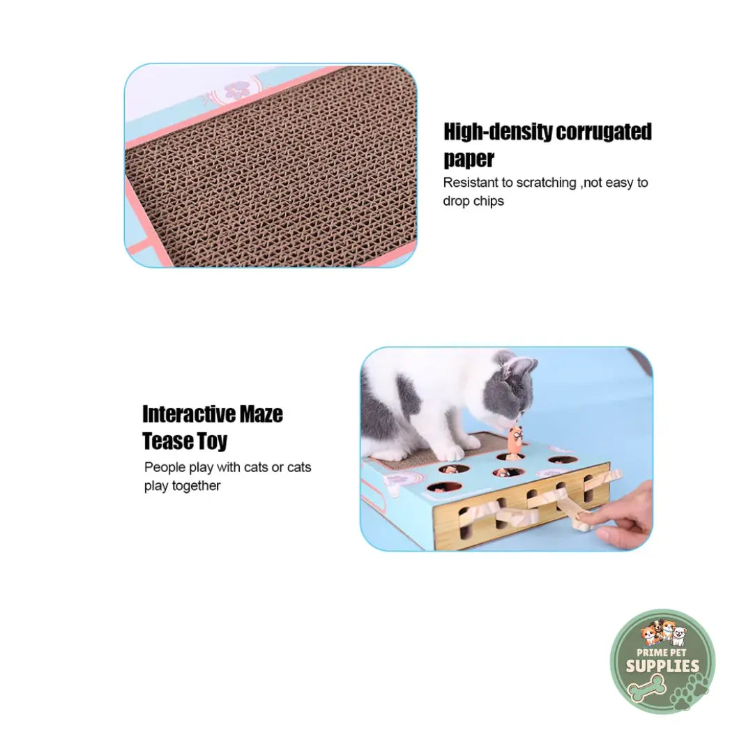 Cat Game Box – Interactive Hunting & Scratch Toy PrimePetSupplies