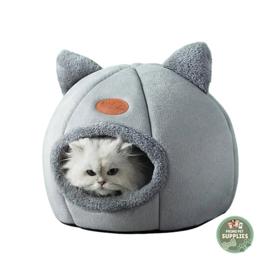 Cozy Cat Bed | Premium Warm Cat Ear Tent Cave PrimePetSupplies