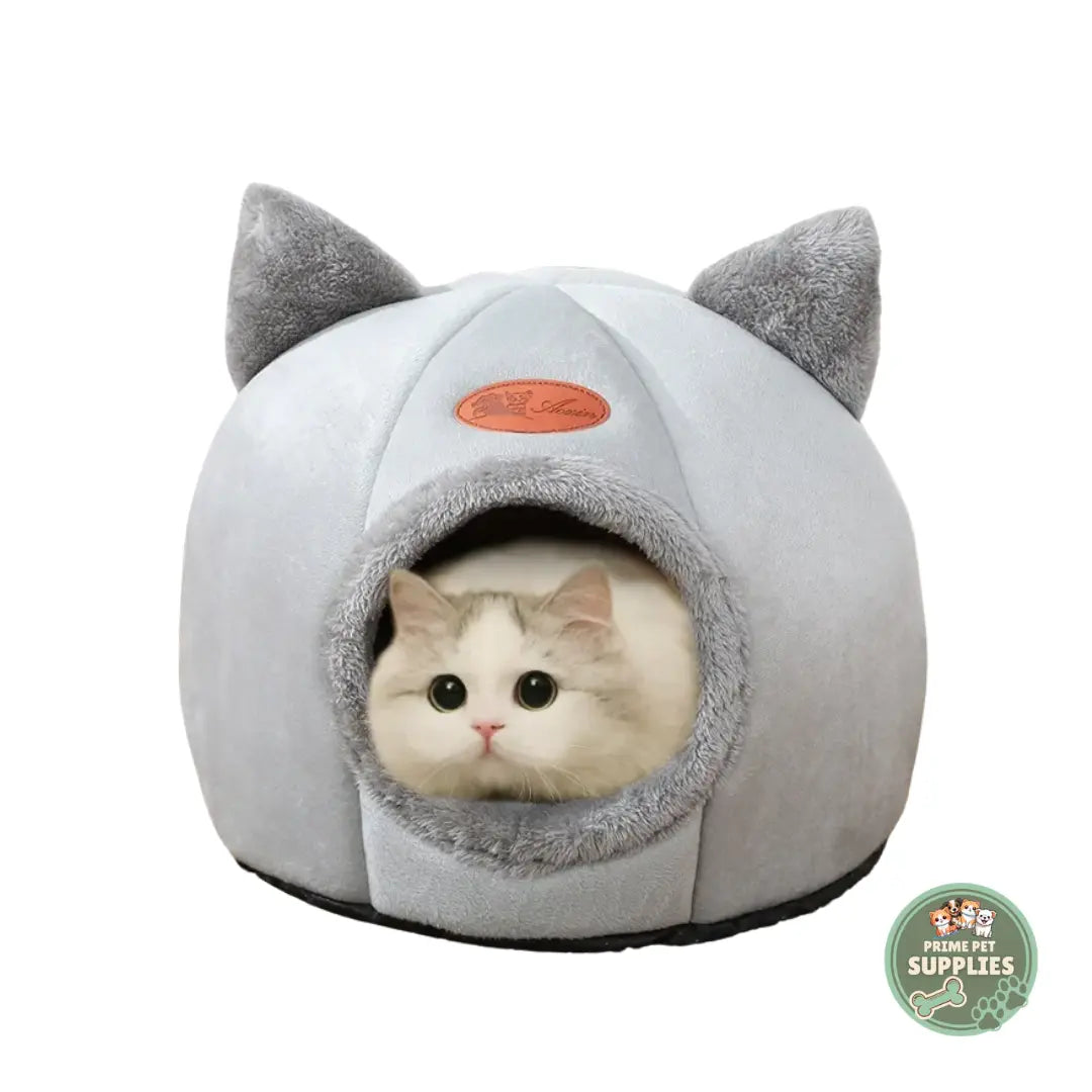 Cozy Cat Bed | Premium Warm Cat Ear Tent Cave PrimePetSupplies