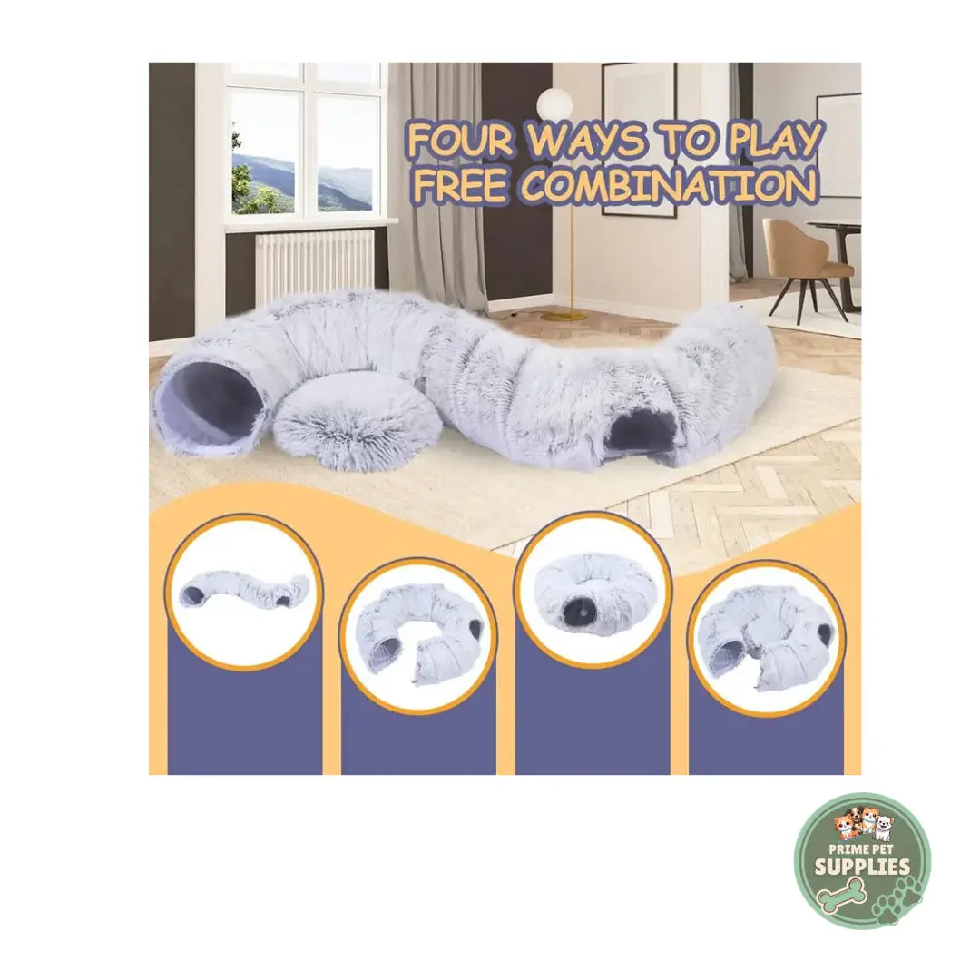 Collapsible Cat Tunnel Bed PrimePetSupplies