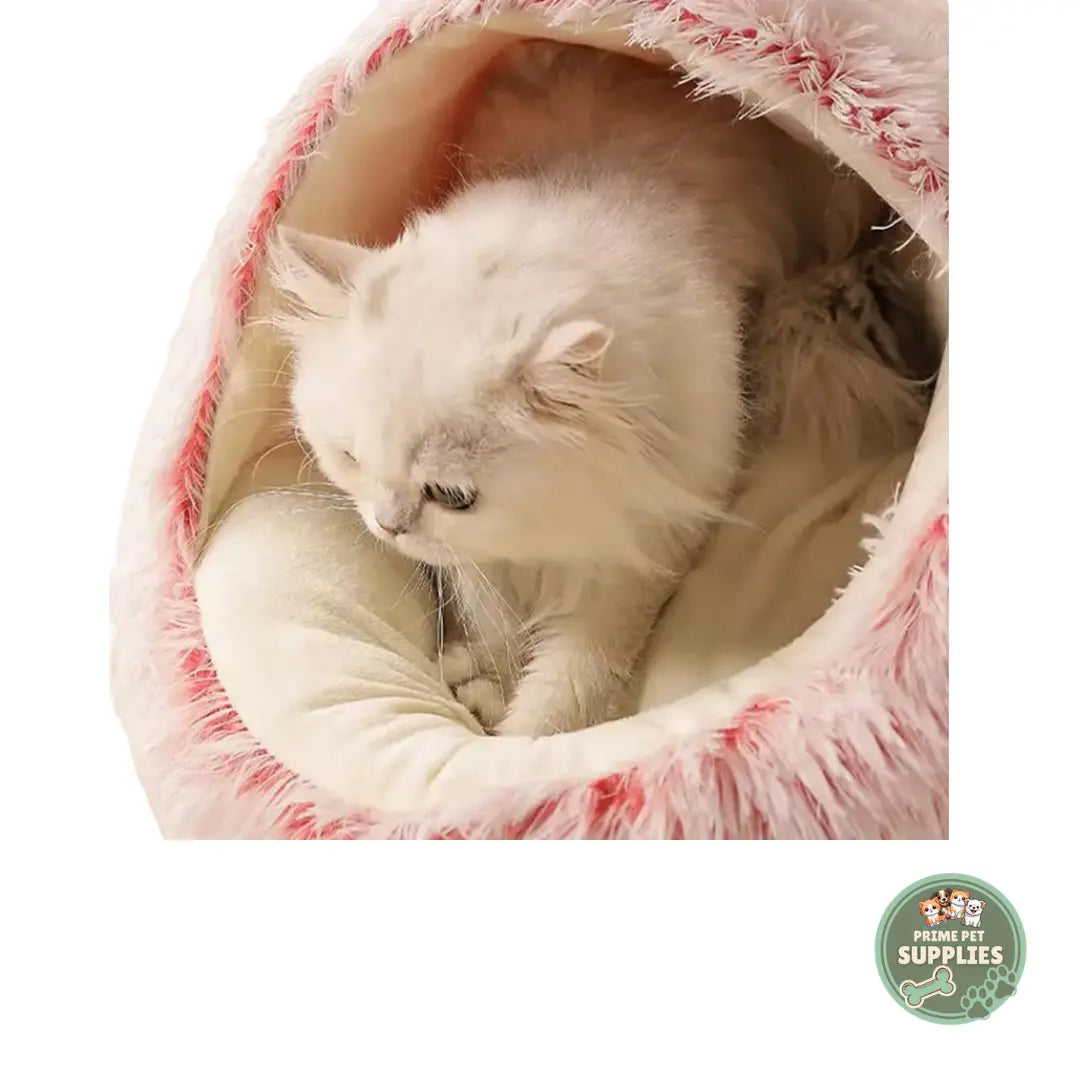 Plush Round Cat Bed PrimePetSupplies