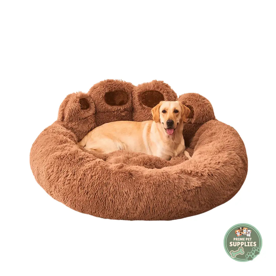 Paw-Shaped Calming Dog Bed PrimePetSupplies