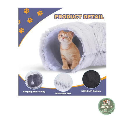 Collapsible Cat Tunnel Bed PrimePetSupplies