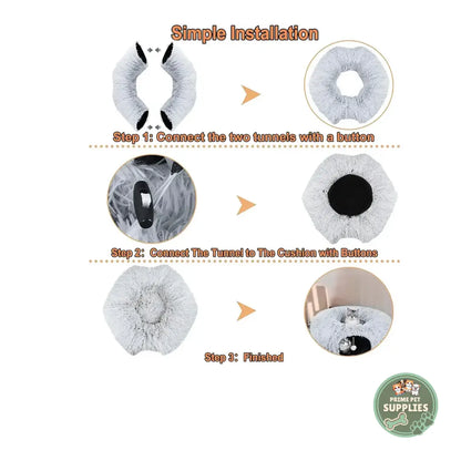 Collapsible Cat Tunnel Bed PrimePetSupplies
