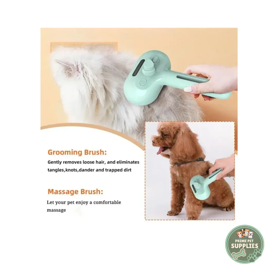 Premium Pet brush with steam function PrimePetSupplies