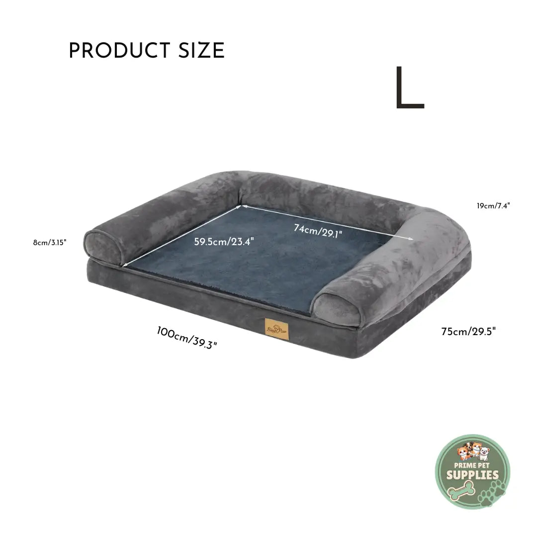 Orthopedic Dog Bed - Waterproof, Sofa-Style Bolster, Washable PrimePetSupplies