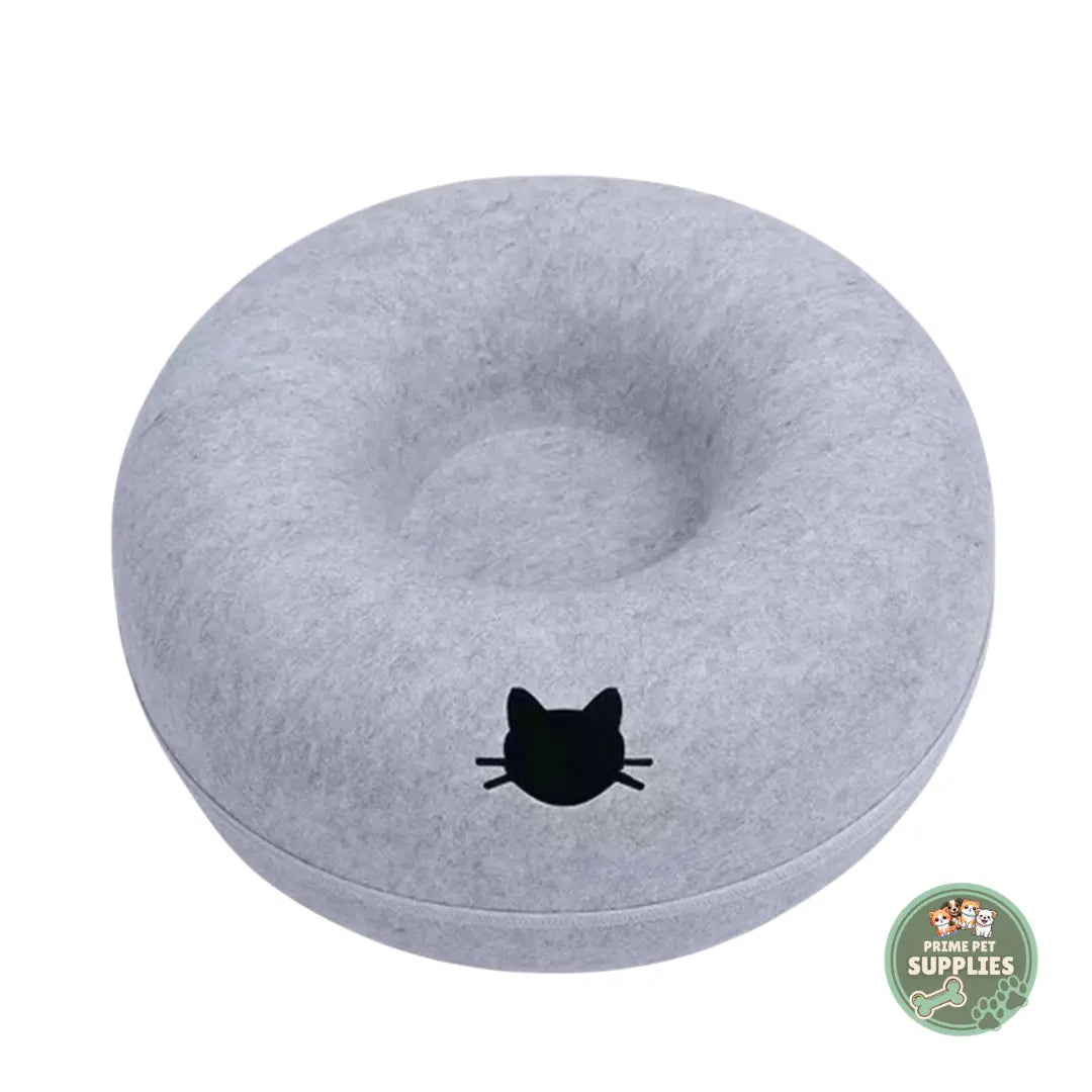 Felt Donut Cat Bed & Tunnel PrimePetSupplies